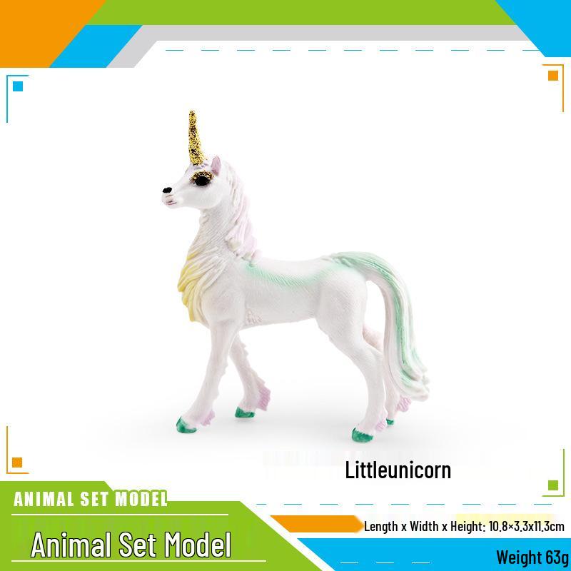 Children s Rainbow Unicorn Pegasus Mythical Beast Model Ornament