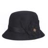 Linen Material Fedora Hat Floral Design Bowler Hat Vintage European Bucket Hat  Formal Events