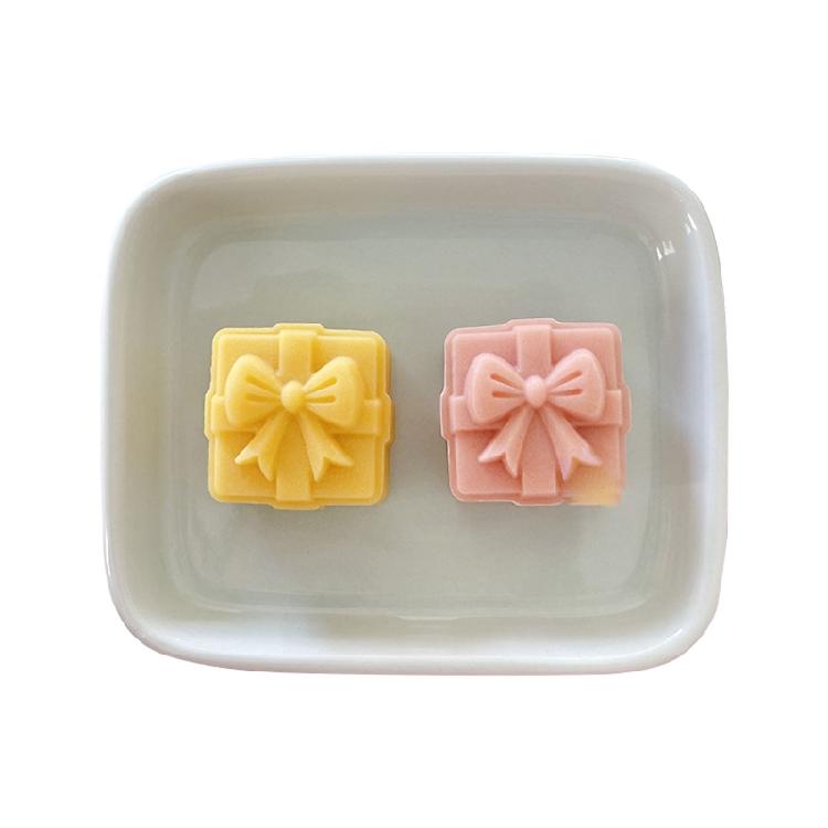 Mung Bean Cake Mold Moon Cake Mould Cookie Stamps Bows Pattern Snowskin Mooncake
