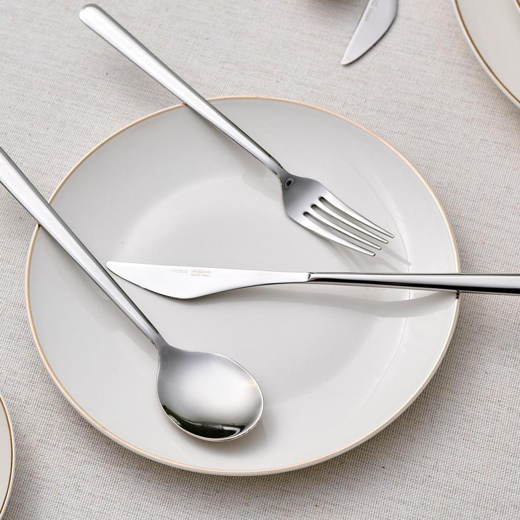 EPeddler Home Mandy 24 Piece Fork Spoon Knife Set for 6 People Boxed