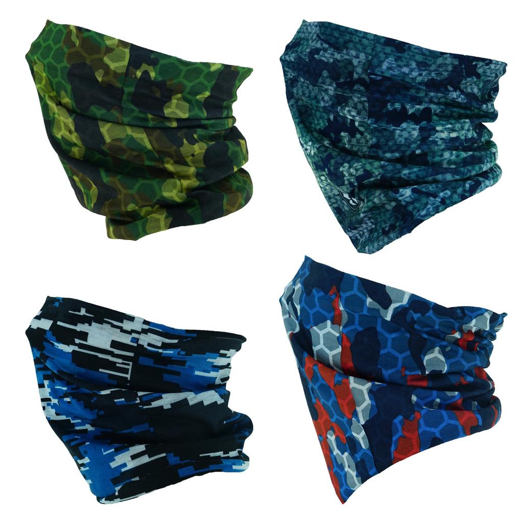 SMEHCF for Men and Hair Half Face Airsoft Paintball Neck Available in and Digital Camouflage Multi-Purpose Bandanas, 4-Pack, Women, Headbands,