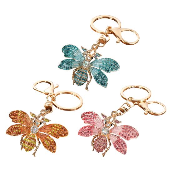 Rhinestone Bee Keychain Bling Bee Car Key Ring Holder Backpack Purse Handbag Charm Christmas Birthday Gifts for Her