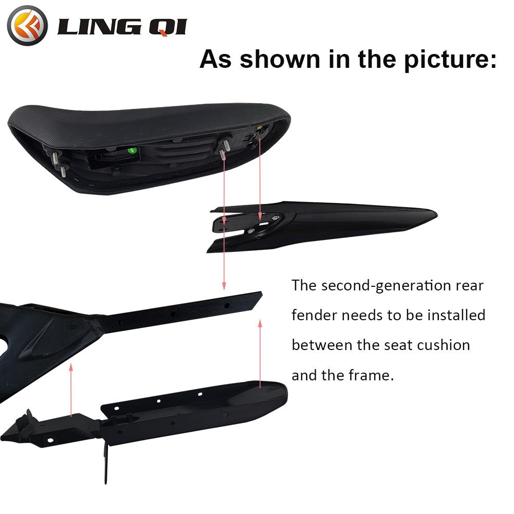 Second-Generation Longer Rear Fender Fit To Sur Ron Light Bee X and S. Streamlined Dirt Pit Mudguard Tail Guard for