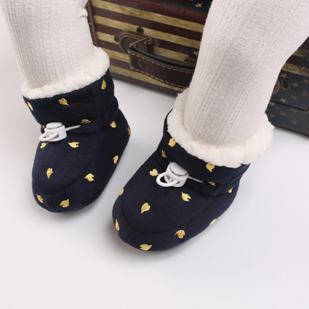 Infant Baby -Lined Soft Learning Walking Shoes for 0-12 Months Boys Girls Winter
