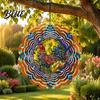 Nature Inspired Patio Accessory Outdoor Owl/Hummingbird/Flower/Tree of Life/Rooster Wind Spinners Reflective Spinners Garden Decor Bird Deterrents