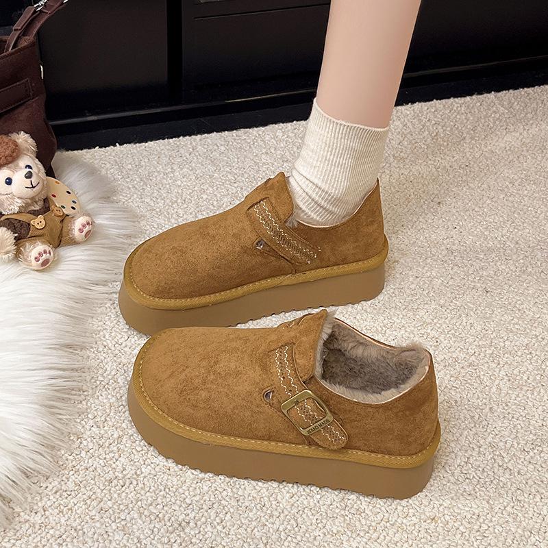 Women's Fashion Lightweight Short-Boot Winter Warm Fleece-Lined Snow Boots with Soft Soles, Fleece-Lined Insulation Slip-Resistant Casual Sports Boots