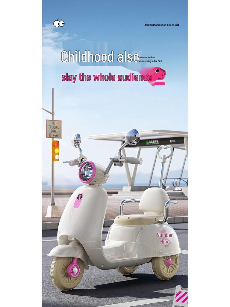 Electric Ride-On Tricycle for Kids - Rechargeable Toy Motorcycle for Boys & Girls