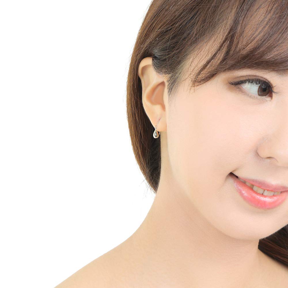 Platinum Drop Dangle Pear Pt900 Earrings, Shape, Women's,