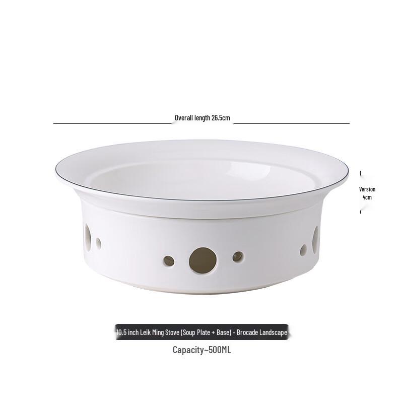 Ceramic Candle-Heated Food Warming Plate