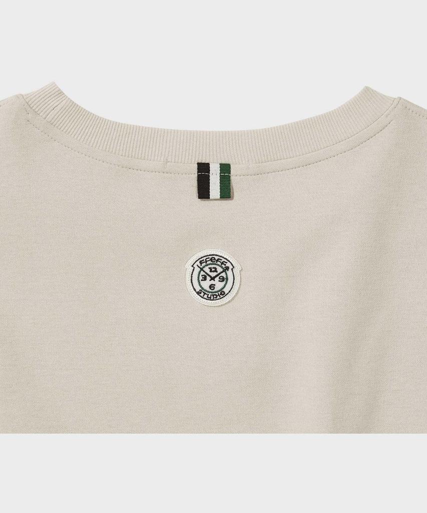 FFEFF STUDIO Lettering Embroidered Short Sleeve T-Shirt (Natural)