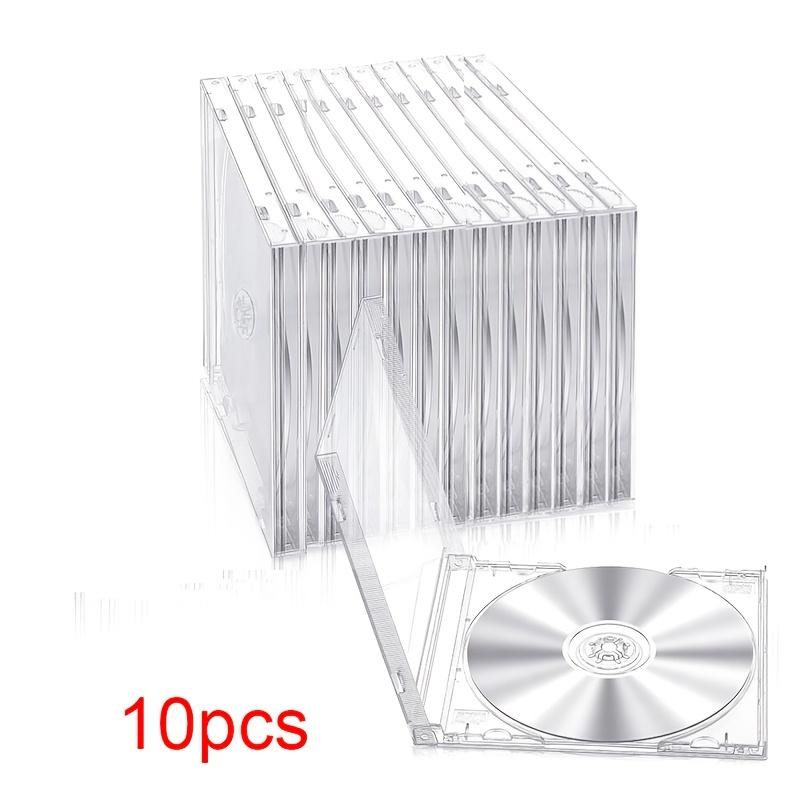 5/10pcs 10.4mm Standard Single-Sided Transparent CD Disc Boxes with Clear Tray Durable Acrylic Storage for CDs DVDs Organizing