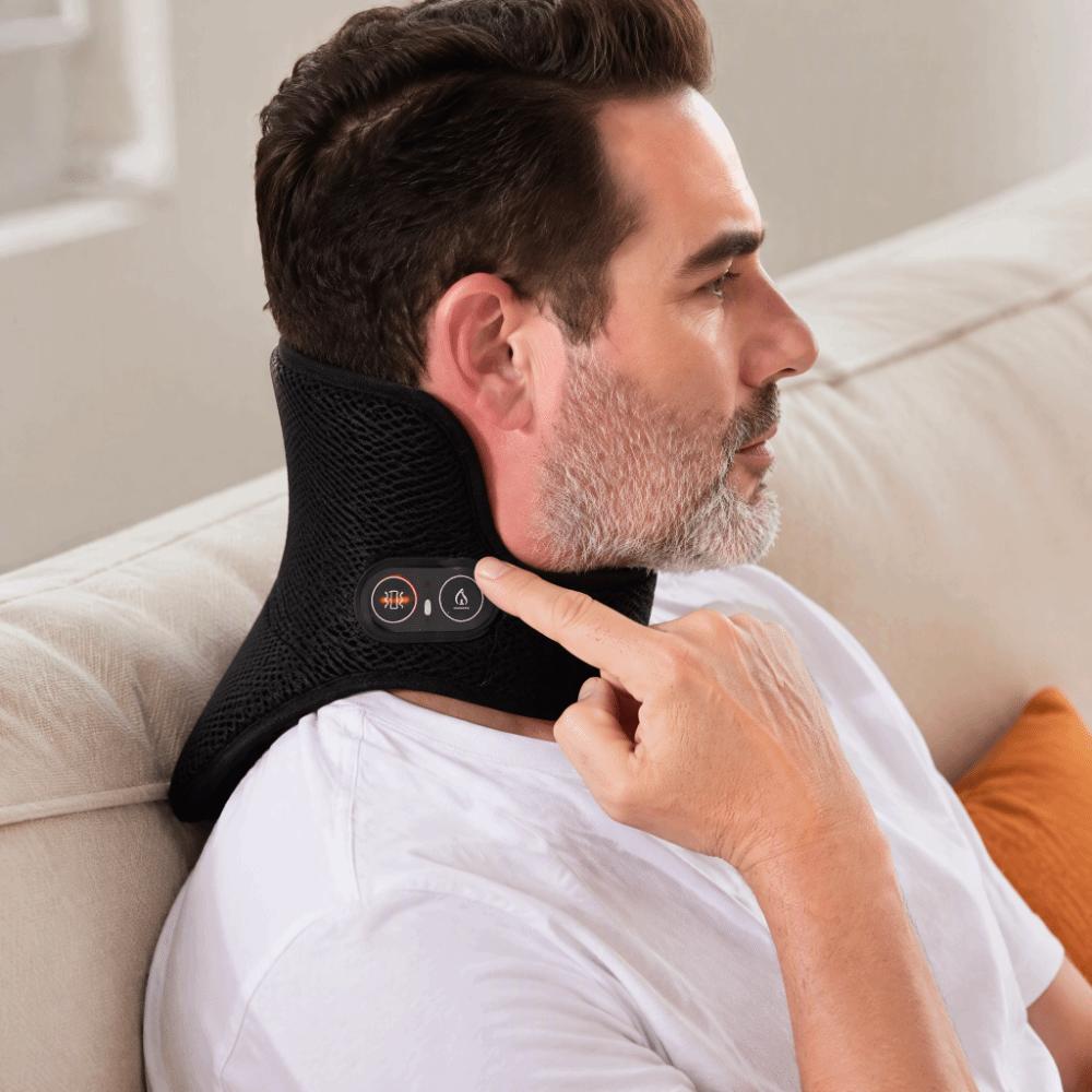 3000mAh Neck Massager Vibration Massage Neck Brace Neck Heating Wrap  Cervical Discomfort
