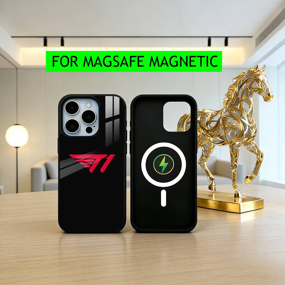 Cool T1 Korean eSports design Phone Case For iPhone17,16,15,14,13,12,11 Plus,Pro Magnetic For Magsafe Wireless Charging