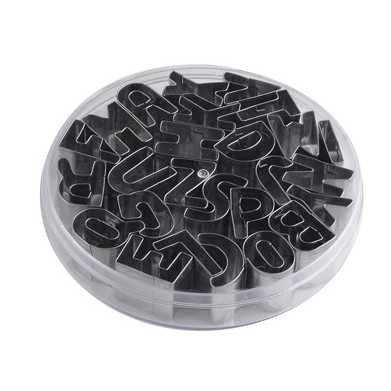 

26 шт. Буквы Форма для торта Помадка Сахарная поделка Нержавеющая сталь Форма для печенья Украшения Инструменты Сделай Сам A