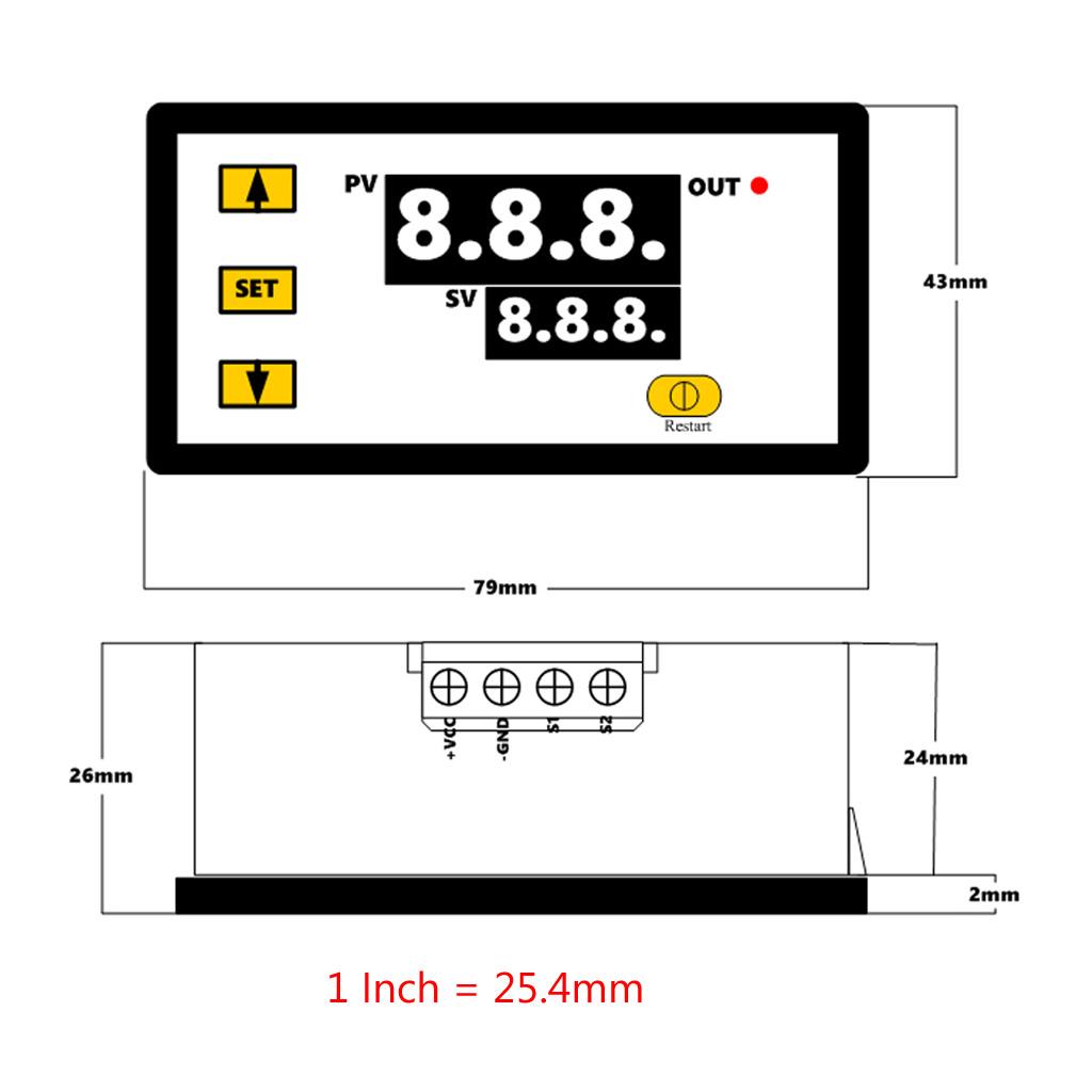 W3230 Digital Thermostat Temperature Control for Smart Sensor Waterproof NTC Sensor AC110-220V 20A for Industrial Equipm