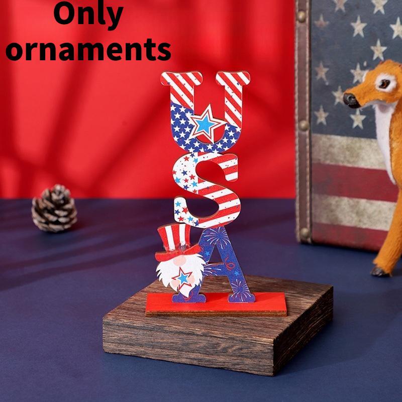 Wooden Usa Letters Decor For Independence Day And Christmas Festivities