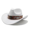 JYL TS DIY  Felt Hat Unisex Ethnic Western  Cowboy Jazz Hat