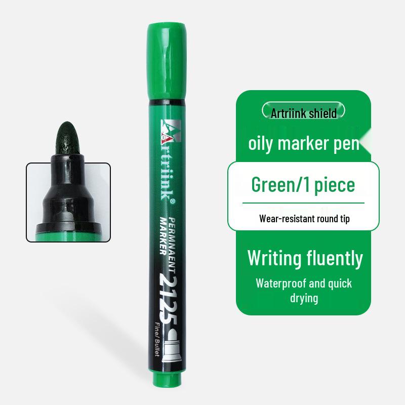 Shield Industrial Oil-Based Waterproof Marker Pen - Quick-Drying, Fade-Resistant, Non-Erasable, Round Tip.