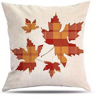 Home Decor Eat Drink Thankful And Fall Themed Pillows Pattern Cushion Cover Suitable For Sofa Bedroom Car Pillow Cover