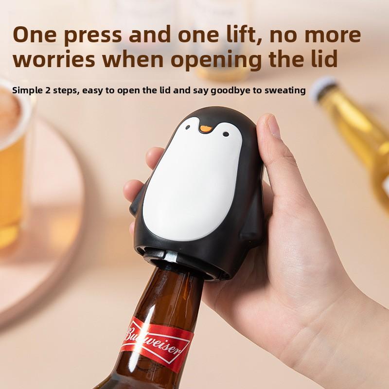 Home Use Press-Style Cartoon Penguin Bottle Opener