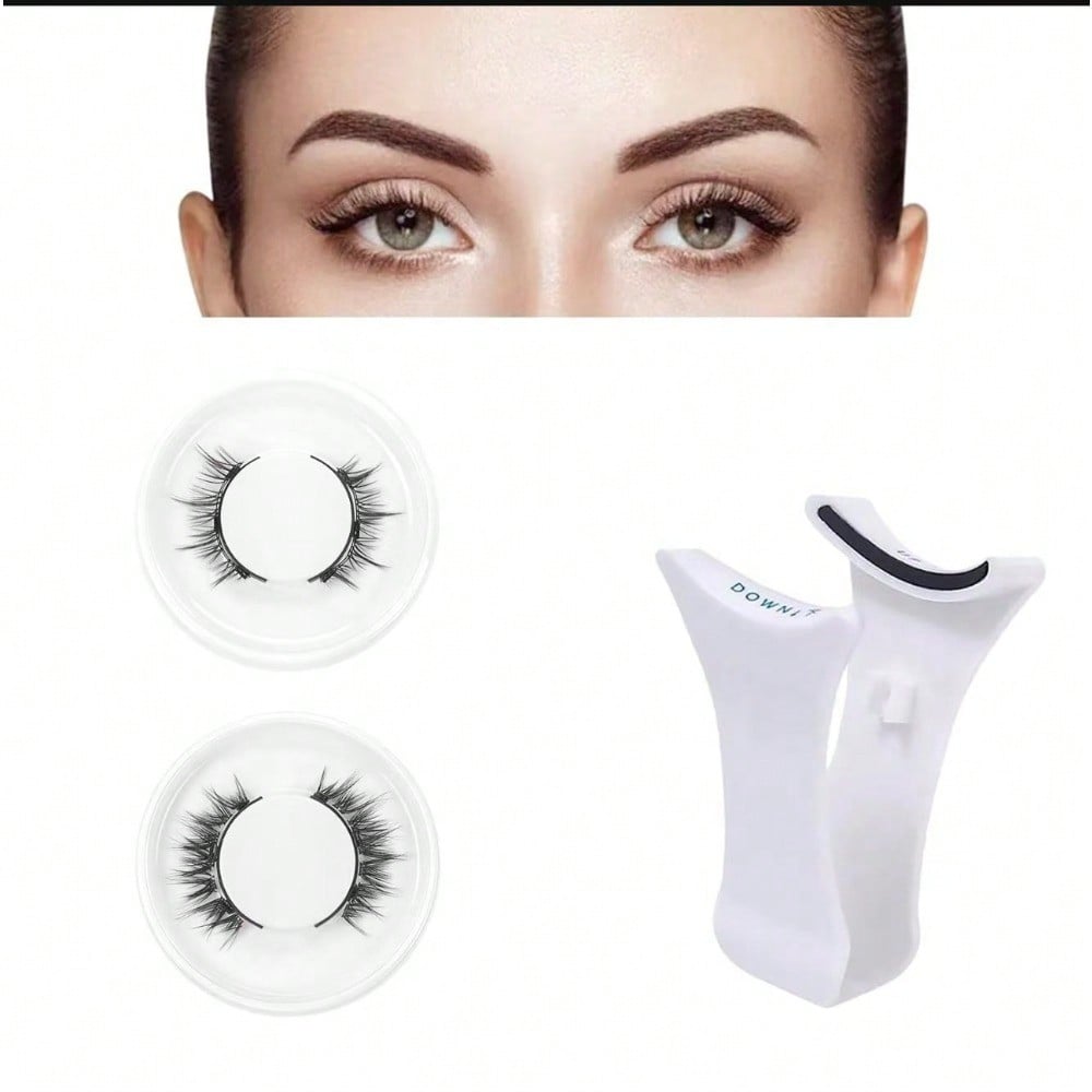 1 Stück Weißer Magnetischer Saug-Wimpern-Clip, Kompakt und Tragbar V-förmiger Clip Leicht zu Tragen, Ein Must-Have Schönheitswerkzeug für Anfänger
