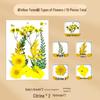 Thickened Handmade Bookmark with Calligraphy Painting, Creative Blank Cardboard, Dried Flowers, and Hand-painted Transparent Label