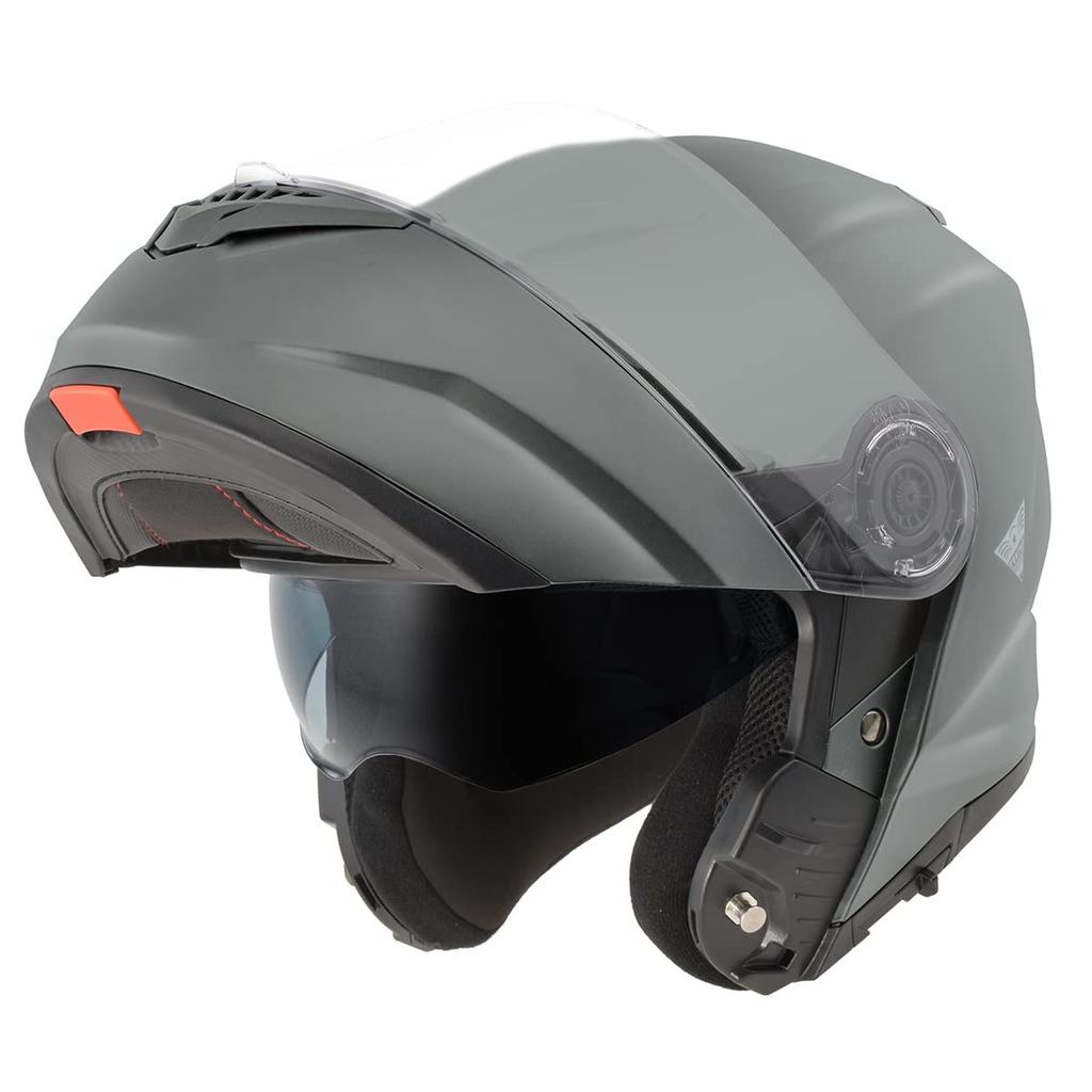 KOMINE FL System Helmet for Basalt M HK-171 Motorcycles, Grey,