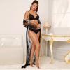 New Product, Sexy Lingerie, Sexy Lace Robe, Belt, Two-piece Nightdress for Women