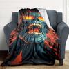 1pc Hellfire Blanket, Lightweight Flannel Throw Blanket For Sofa, Bed, Travel, Camping, Living Room, Office, Couch, Chair, And Bed