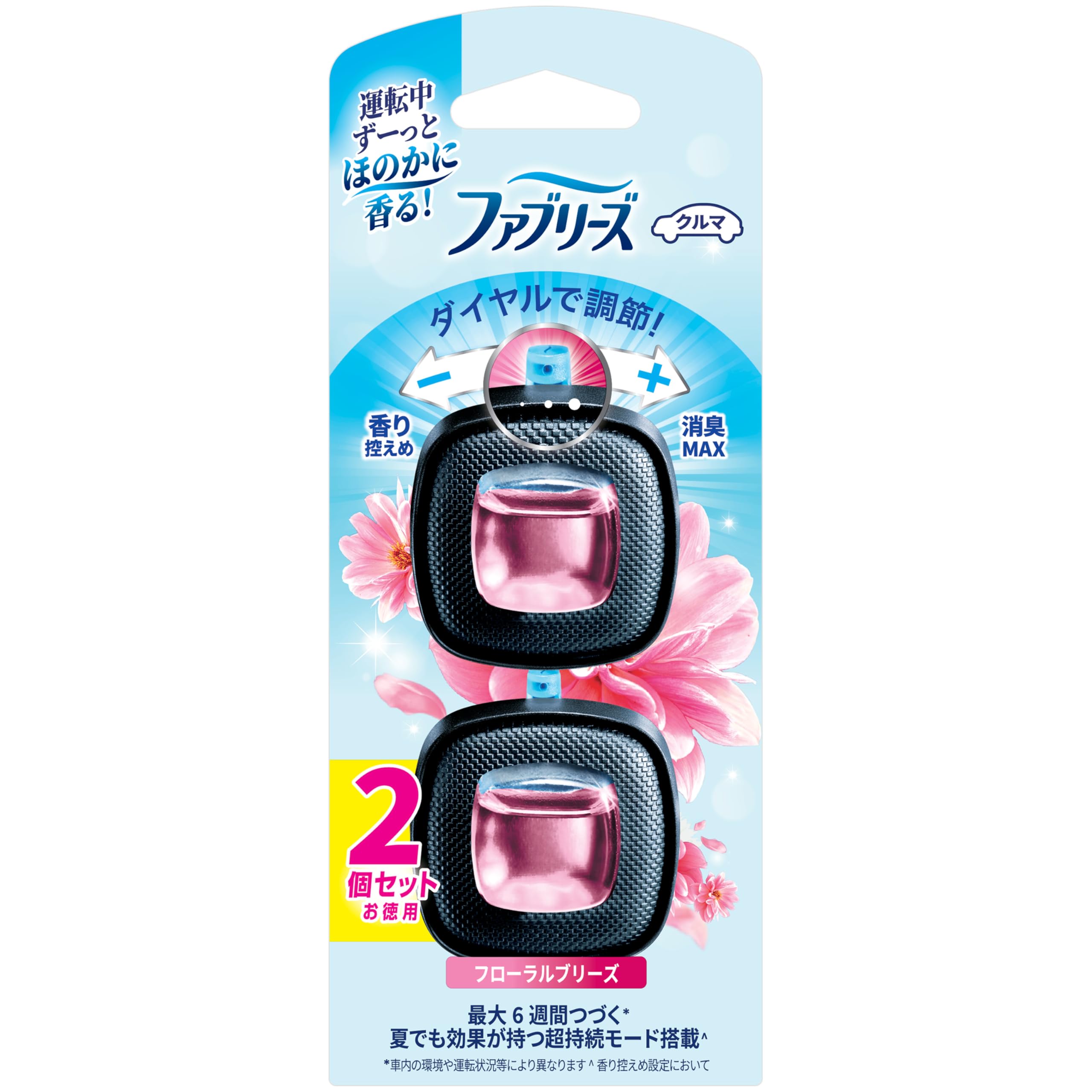 Febreze Floral Breeze Car Air Freshener Easy Clip 2.5mL x 2