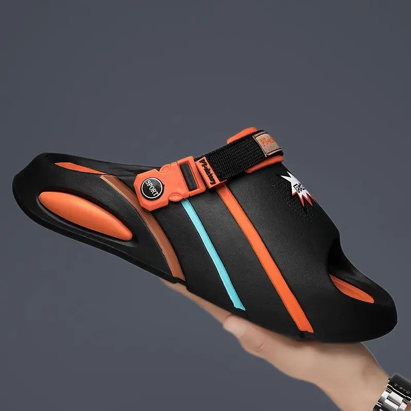 

Мужские тапочки на платформе из ПВХ, мужская обувь, повседневная, летняя распродажа, для взрослых, дизайнерские, роскошные, элегантные, забавные, хлопушки 2024 года, стиль Eva, трендовые шлепанцы 40-41