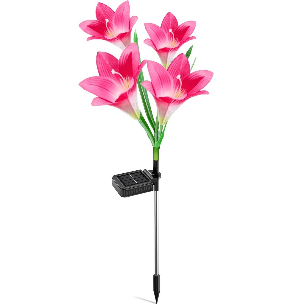 Solar Garden Lights,Solar Flower Lights Bigger Lily Lights, Color Changing LED Solar Decorative Lights for Garden, Patio, Yard, Flower Bed