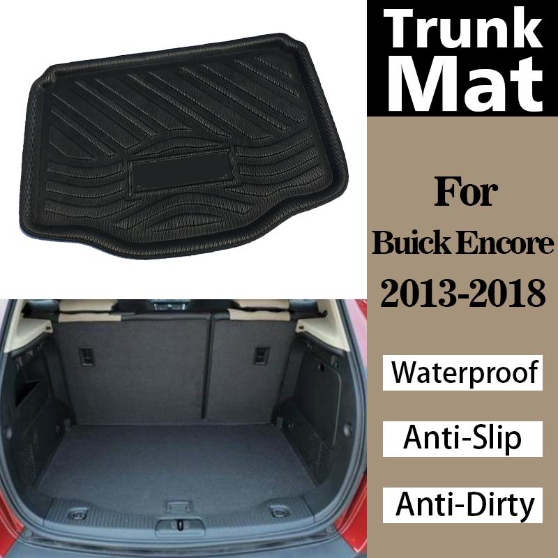 Car Trunk Mats For Buick Encore 2013 2014 2015-2018 Waterproof Anti-Slip Dirt-proof High Temperature Resistant Storage Carpet