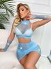 Fishing Net Dress Transparent Women'S Sexy Two Piece Set Open Crotch Bodystockings Dacne Party Club Mini Dress Sex Clothes