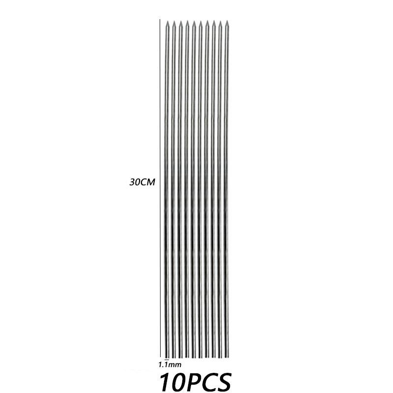 

10/20Pcs Stainless Steel Barbecue Skewer Reusable BBQ Skewers Kebab Iron Stick For Outdoor Camping Picnic Tools Cooking Tools