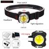 USB Rechargeable COBLED Headlight Built-in 1200mah Battery Portable Torch Headlamp Outdoor Waterproof Fishing Camping Light
