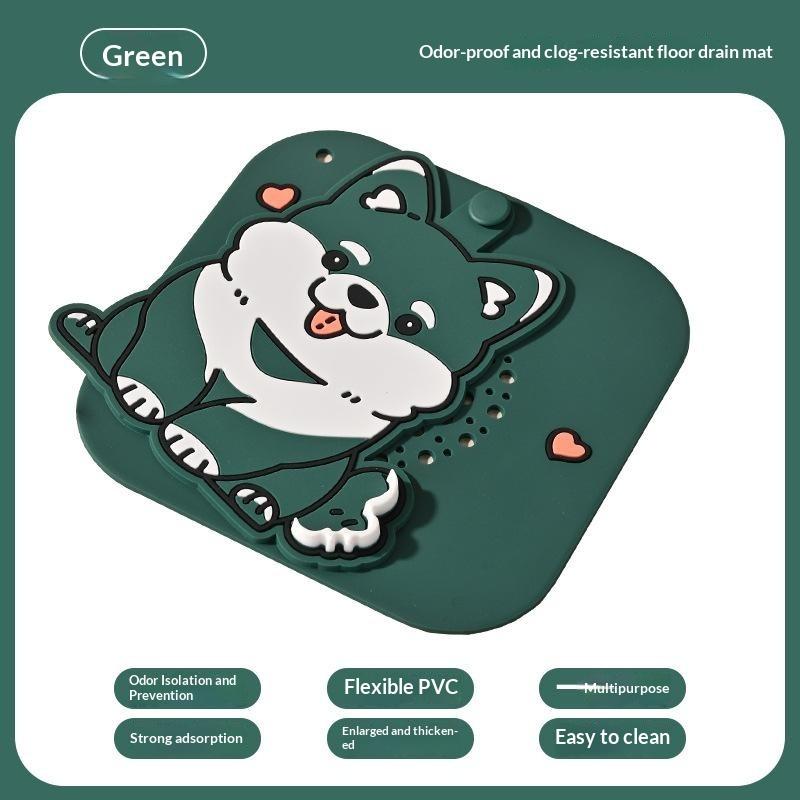 Silicone Bathroom Deodorizing Drain Cover Reusable Waterproof Odor Sealing Drain Mat for Kitchen Toilet Laundry Sink