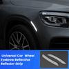2Pc Car Wheel Eyebrow Reflective Sticker Trim Universal Car Reflector Strip-Safety Warning Tape Reflective Sticker