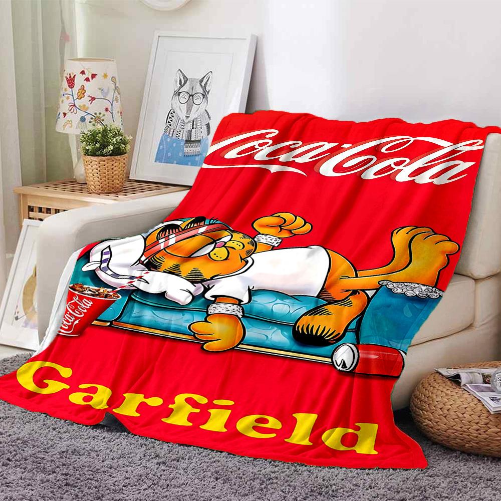 

1pc Garfield Coca-Cola Soft Warm Throw for Home, Office, Trave, All-Season Cozy Bedding Gift, Office Cozy Accessory1167 80cmx120cm(31inx47in)