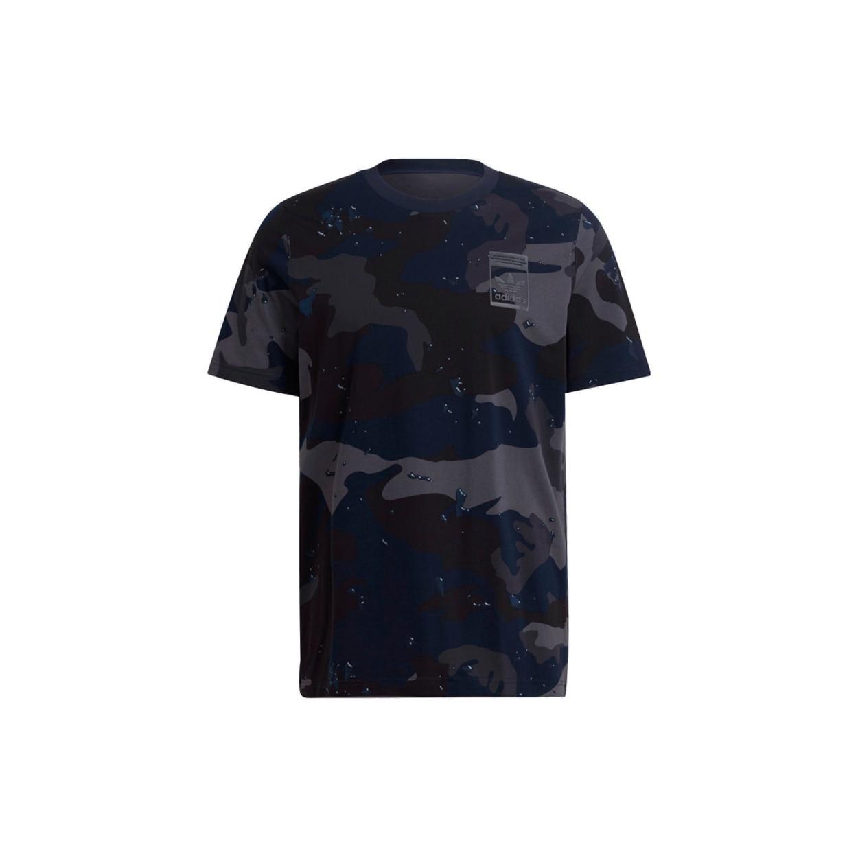 adidas originals Camouflage Printing Short Sleeve Navy Blue Men s H13493 XXL