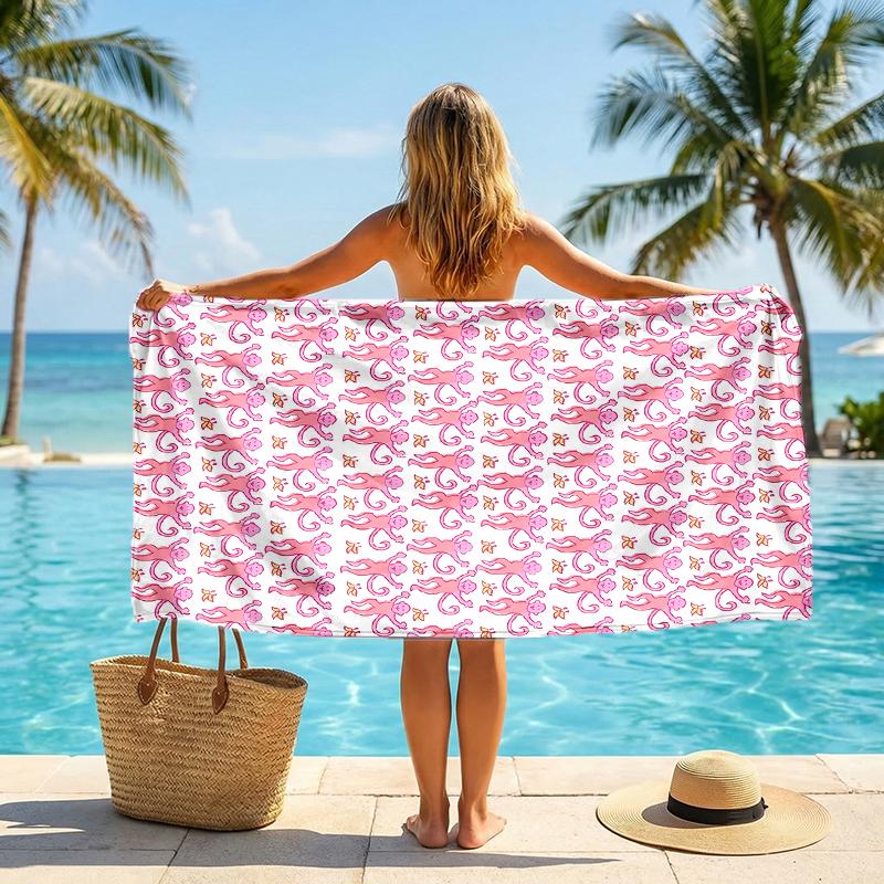 Monkey Fashion Beach Towel: Ideal for Summer Adventures Soft, absorbent and quick drying suitable for swimming and bathing