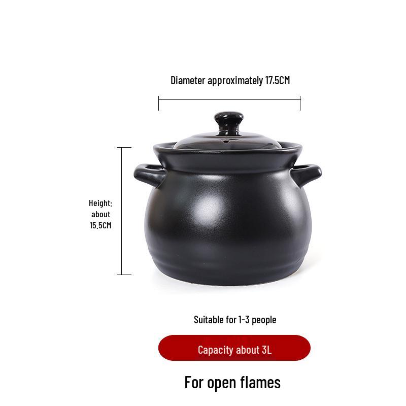 Versatile Ceramic Clay Pot: Induction Cooker, Gas Stove Compatible for Stews, Soups, and Porridge