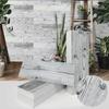 Wood Grain Matte Pe Foam Wall Sticker Self-Adhesive Anti-Collision Waterproof Thickened Wallpaper American Stone Pattern Wall Decoration