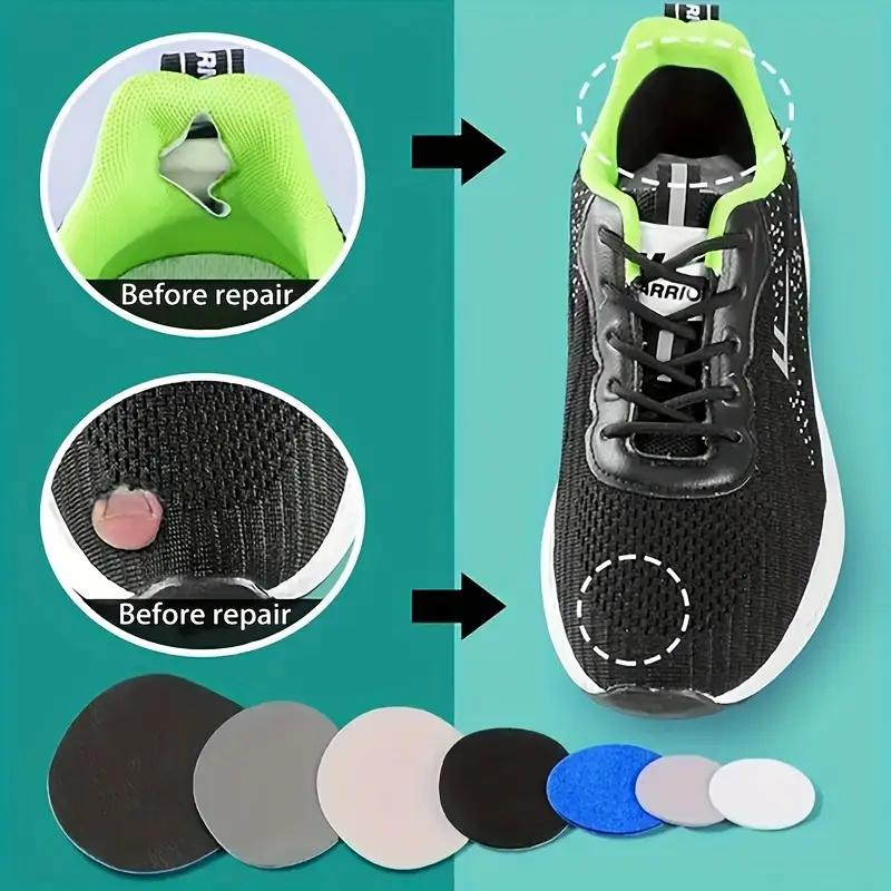 Patchs autocollants pour chaussures pour réparer les dommages sur les côtés des chaussures, réparer les trous dans la doublure et appliquer des patchs d'usure sur le talon des chaussures de sport
