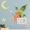 Glow in The Dark Butterfly Fairy Wall Sticker Luminous Moon Butterflys Wall Decals Cartoon Flower Fairy Princess Wall Stickers