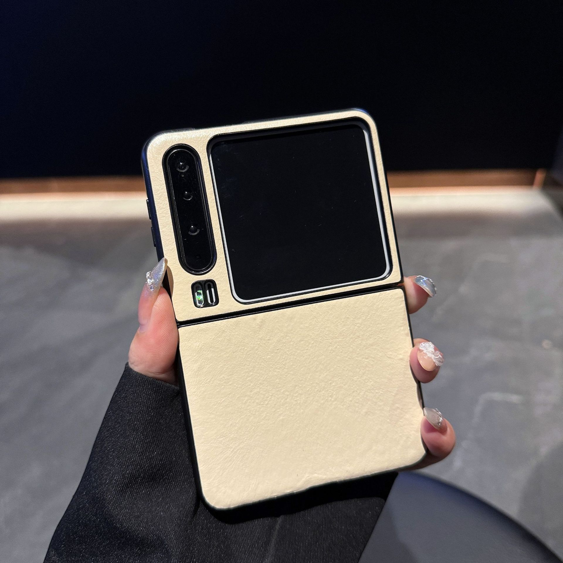 Bright Surface Leather Pattern Suitable Purax Phone Case Folding P50pocket Simple Drop Resistance Protective Cover Huawei Pura x