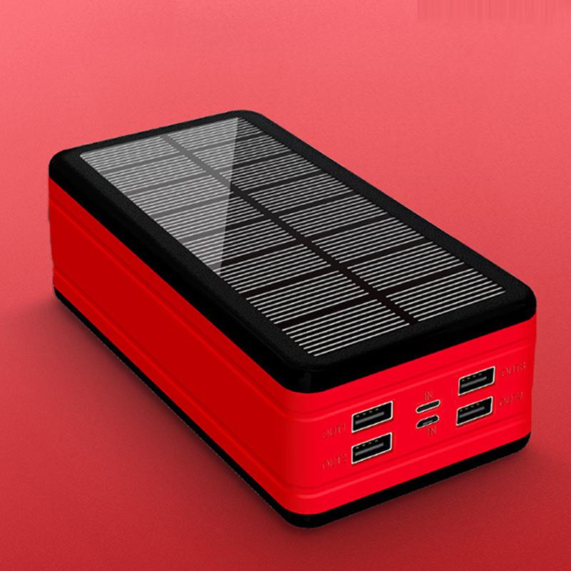 200000mAh Mobile Solar Power Bank Supporting Fast Wireless Charging for LED Lights and Flashlights