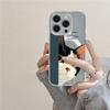 Kawaii Calico Cat Wireless Charging Transparent Case for iPhone 17 Air 16 15 14 13 12 11 Pro Max Silicone Soft Edge Hard Cover
