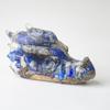 Resin Crystal Dragon Head Figurine With Natural Waterstone For Home Office Decor