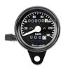 Nicheez Universal Motorcycle Speedometer, Mechanical, 140km/h with Odometer, 12V (Black)